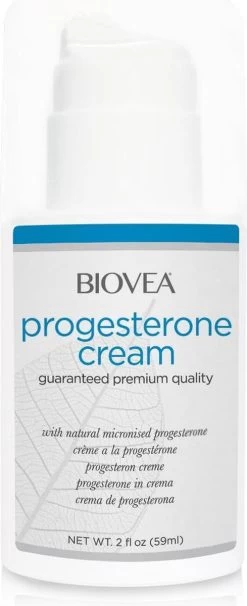 Biovea – Natuurlijke Progesteron Crème – Vermindert Opvliegers, Symptomen Van PMS En Normaliseert Menstruatiecycli – Bouwsteen Voor De Belangrijkste Hormonen – Verhoogt Het Gevoel Van Welzijn – 45 Dagen Voorraad (59 Ml.)
