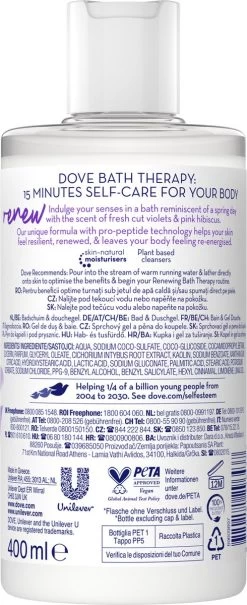Dove Bath Therapy Renew - Badschuim & Douchegel - 400 Ml 11 Dove Bath Therapy Renew - Badschuim & Douchegel - 400 Ml -Lichaamsverzorging 490x1200 6