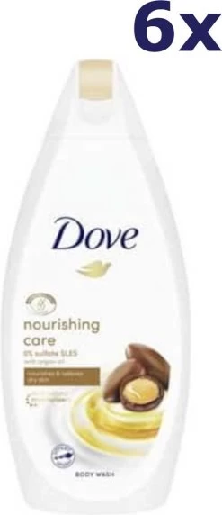 Dove Nourishing Care Douchegel - Triple Moisture Serum - 6 X 450 Ml -Lichaamsverzorging 518x1200 1