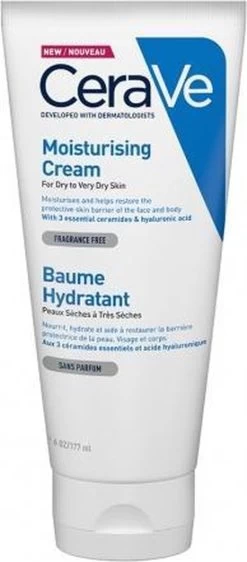 CeraVe - Moisturizing Cream - Bodycrème - Droge Tot Zeer Droge Huid - 177 Ml
