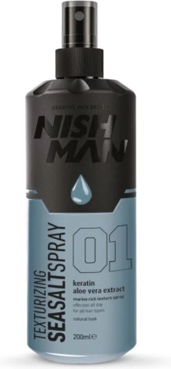 Nishman | Seasalt | Zeezout Spay | Keratine En Aloe Vera Extract | Alle Haartypes | Spray | 200 ML
