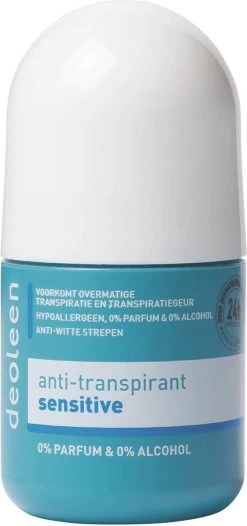 Deoleen Anti-transpirant - Roller Sensitive - Deodorant - 50 Ml