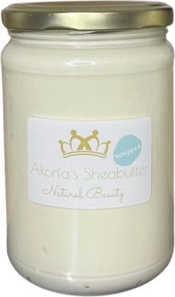 Whipped Unrefined Shea Butter - Biologisch Opgeklopte Ongeraffineerd Sheaboter Sheabutter 500 Ml
