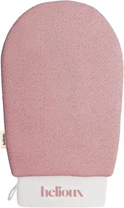 Helioux® Exfoliating Glove - Scrub Handschoen Washand - Voor Lichaam & Gezicht - Verwijderen Van Dode Huidcellen Of Zelfbruiner - Roze - Pink