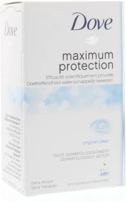 Dove Maximum Protection Original Clean Anti- Transpirant Deodorant Stick - 45 Ml 19 Dove Maximum Protection Original Clean Anti- Transpirant Deodorant Stick - 45 Ml -Lichaamsverzorging 752x1200 1