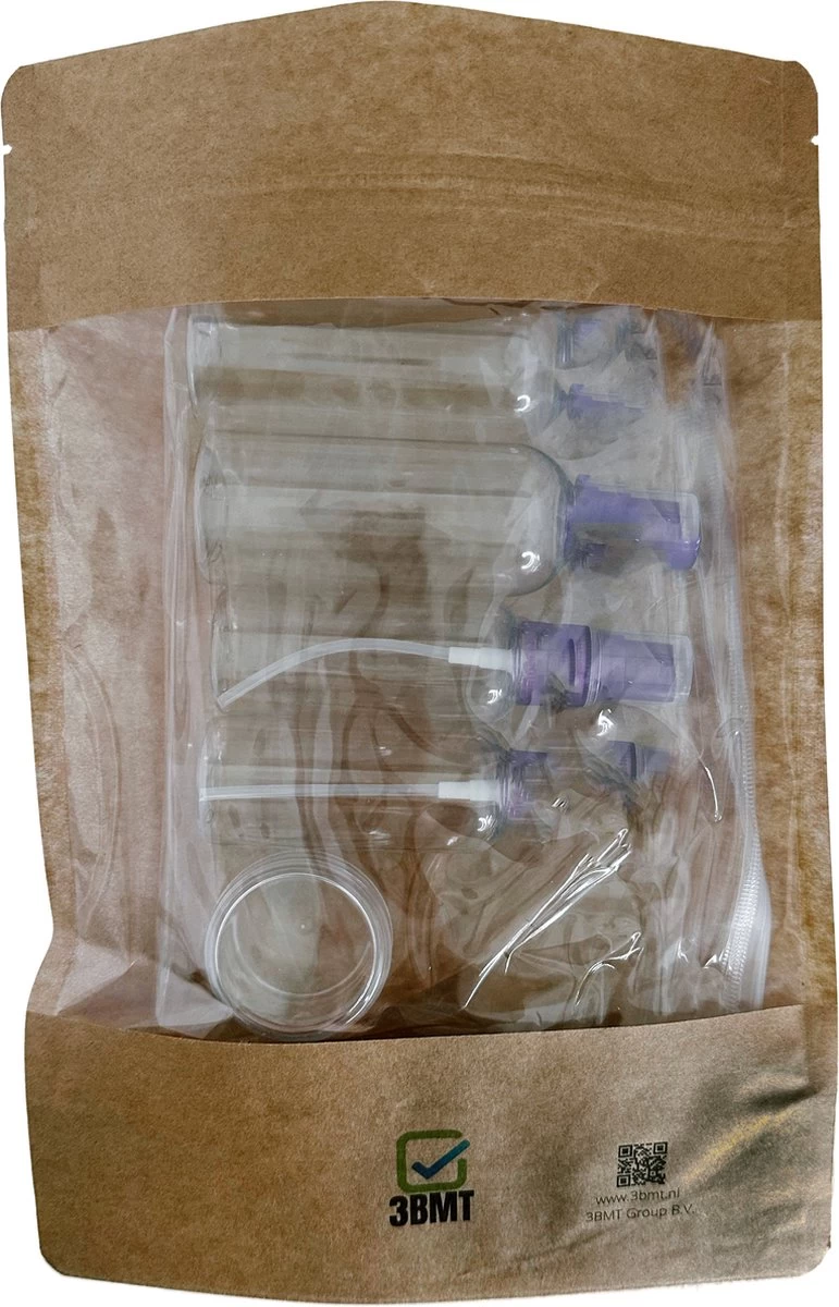 3BMT Reisflesjes Set Handbagage - Set Van 5 - Diverse Formaten Met Spray In Handige Toilettas 3 3BMT Reisflesjes Set Handbagage - Set Van 5 - Diverse Formaten Met Spray In Handige Toilettas - Afbeelding 3