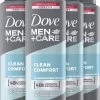 Dove Men+Care Clean Comfort Deodorant Spray - 4x 150ml - Voordeelverpakking