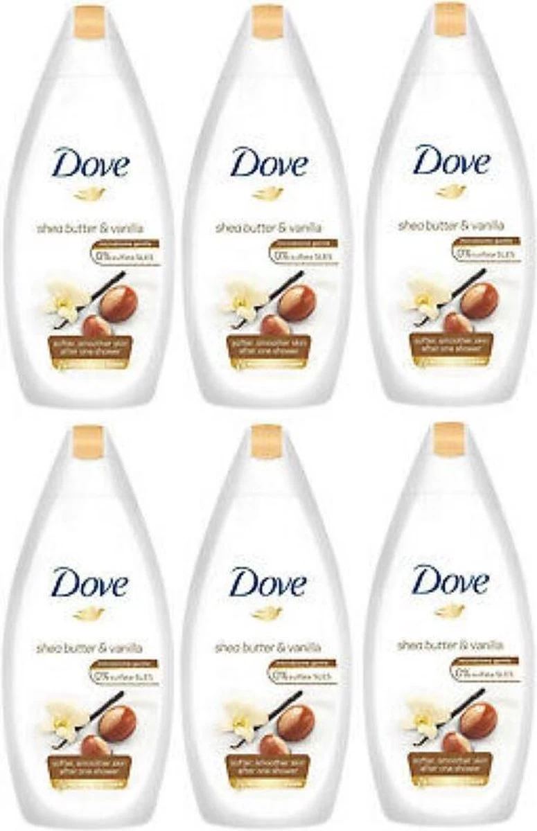 Dove Purely Pampering Sheabutter & Vanille Douchecrème - 6 X 500 Ml 2 Dove Purely Pampering Sheabutter & Vanille Douchecrème - 6 X 500 Ml - Afbeelding 2