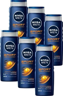 NIVEA MEN Sport - 6 X 500 Ml - Voordeelverpakking - Douchegel