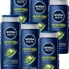 NIVEA MEN Energy - 6x 500 Ml - Voordeelverpakking - Douchegel