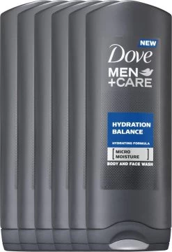 Dove Men Hydration Balance Douchegel - 6 X 250 Ml - Voordeelverpakking