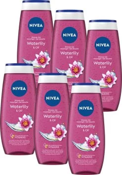 NIVEA Waterlily & Oil - 6 X 250 Ml - Voordeelverpakking - Douchegel