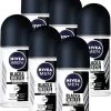 NIVEA MEN Black & White Invisible Original - 6 X 50 Ml - Voordeelverpakking - Deodorant Roller