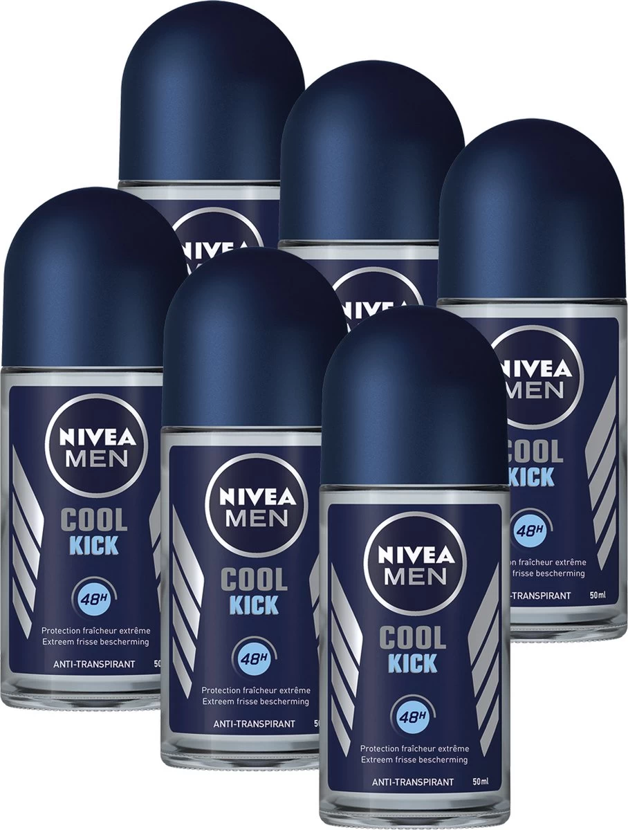 NIVEA MEN Cool Kick - 6 X 50 Ml - Voordeelverpakking - Deodorant Roller 1 NIVEA MEN Cool Kick - 6 X 50 Ml - Voordeelverpakking - Deodorant Roller