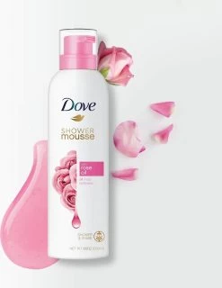 Dove Rose Oil Doucheschuim - 6 X 200 Ml - Voordeelverpakking -Lichaamsverzorging 927x1200
