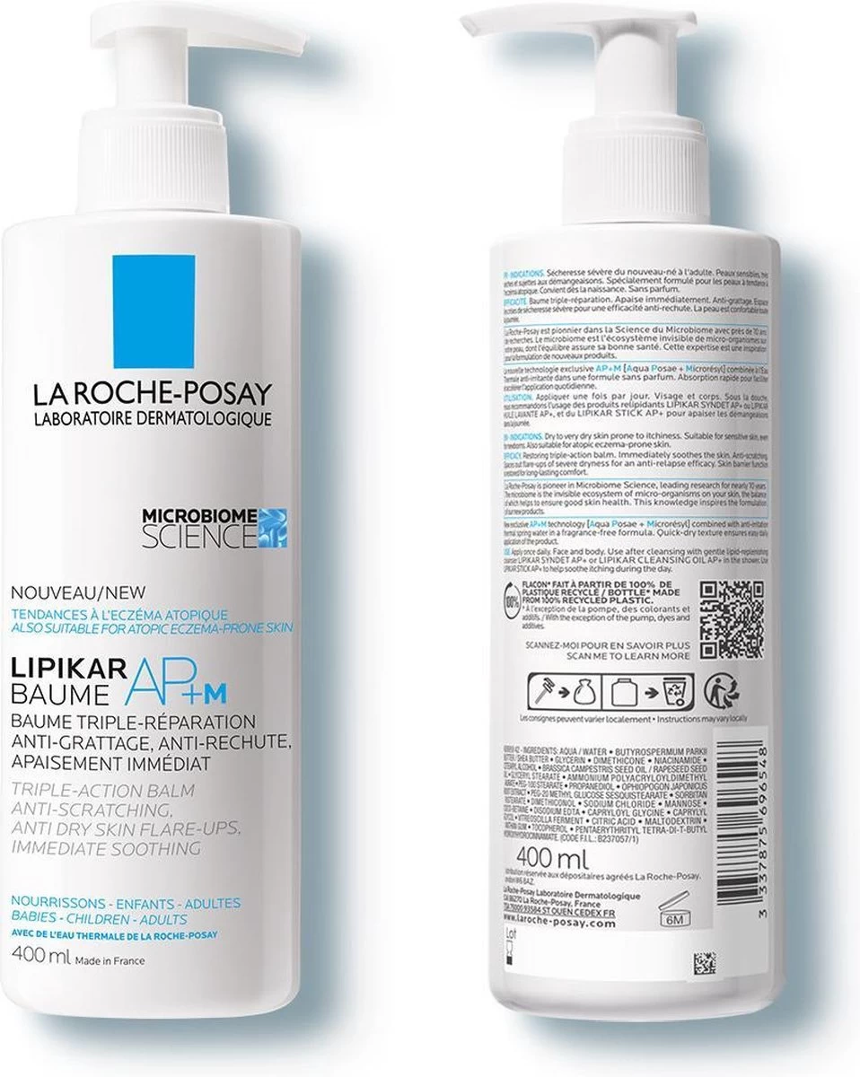 La Roche-Posay Lipikar Balsem AP+m Bodymelk - Droge Huid - 400 Ml 12 La Roche-Posay Lipikar Balsem AP+m Bodymelk - Droge Huid - 400 Ml - Afbeelding 12