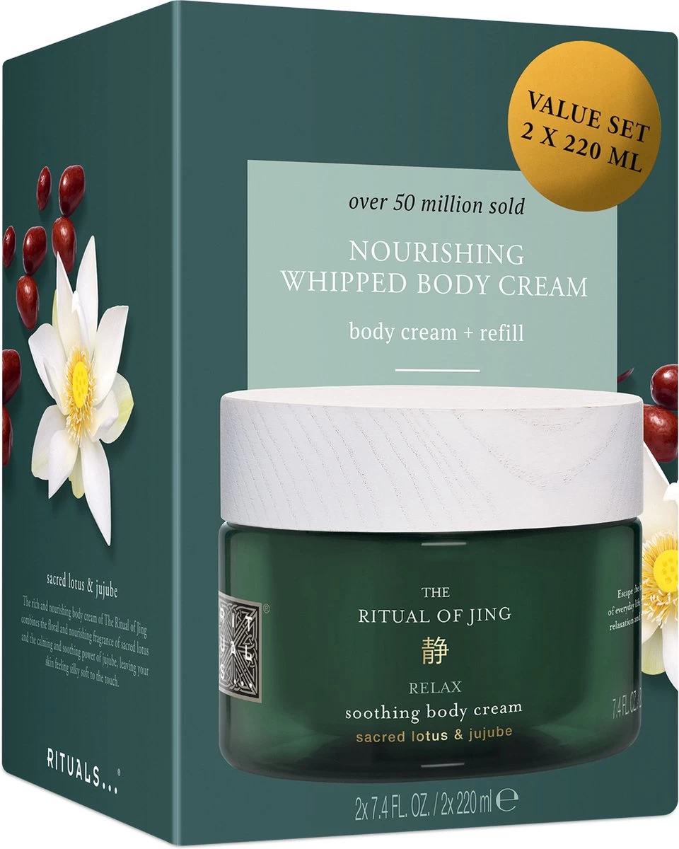 RITUALS The Ritual Of Jing Body Cream & Refill Duo - 440 Ml 2 RITUALS The Ritual Of Jing Body Cream & Refill Duo - 440 Ml - Afbeelding 2