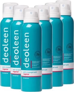 Deoleen Anti-transpirant - Aerosol Regular - Deodorant - 150 Ml 6 Pack