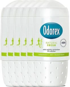Odorex Deodorant Roller Natural Fresh - Deodorant - 6x 50 Ml - Voordeelverpakking -Lichaamsverzorging 969x1200 2