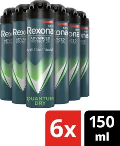 6x Rexona Men Deodorant Spray Quantum Dry 150 Ml -Lichaamsverzorging 980x1200 1