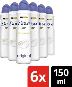 Dove Original Anti-transpirant Deodorant Spray - 6 X 150 Ml - Voordeelverpakking -Lichaamsverzorging 988x1200 8