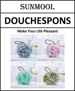 Douche Spons - Bad Spons - Massage Spons - Scrubbing Spons - Douchespons - Set Van 4 Stuks -Lichaamsverzorging 993x1200